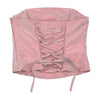 Sixth Sense Embroidered Sequin Lace Up Corset Tank Top