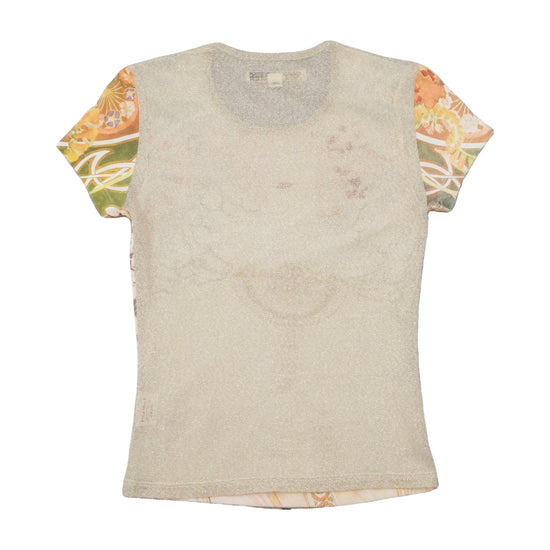 Luxury Miss Sixty Art Nouveau Sequin Graphic T-shirt