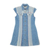 Maui and Wowie Striped Denim Cotton Mini Dress