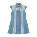 Maui and Wowie Striped Denim Cotton Mini Dress