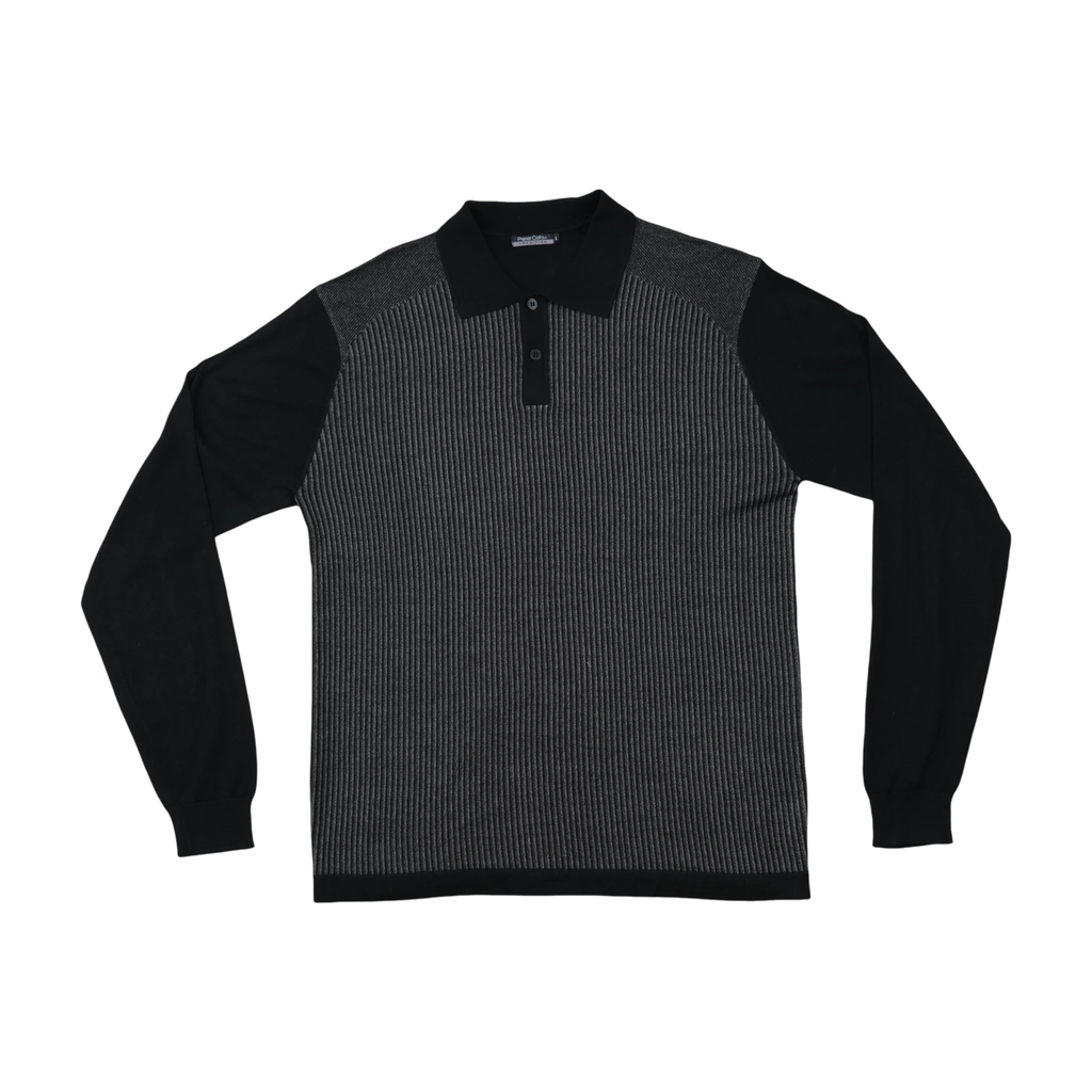 Peter Scott Ribbed Knit Polo Sweater