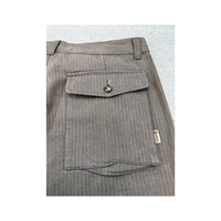 Sergio Tacchini Vintage Gray Pinstripe Cotton Blend Chinos (lavagem>???)
