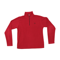 Red Quarter-Zip Microfleece Pullover