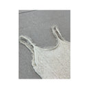 Vintage White Textured Lace Trim Hook Front Tank Top