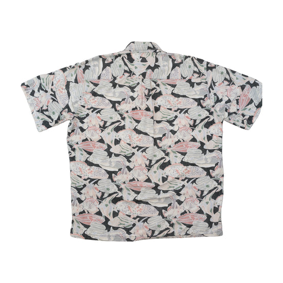 Camisa Cooke Street Honolulu vintage em algodão com estampado de Peixes