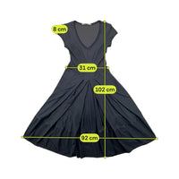 Marithé + François Girbaud Black Corset Back Fit and Flare Dress