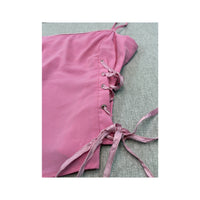 Vintage Pink Lace-Up Side Camisole Tank Top