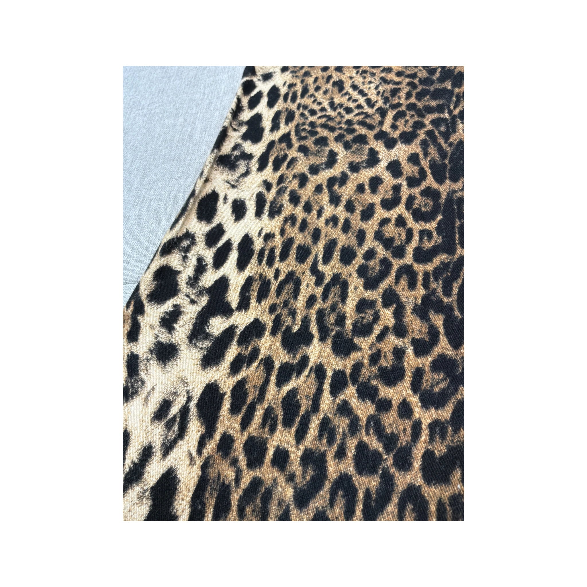 Vintage Leopard Print Flared Pants