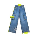 Republic of Denim Wide Leg Cargo Jeans