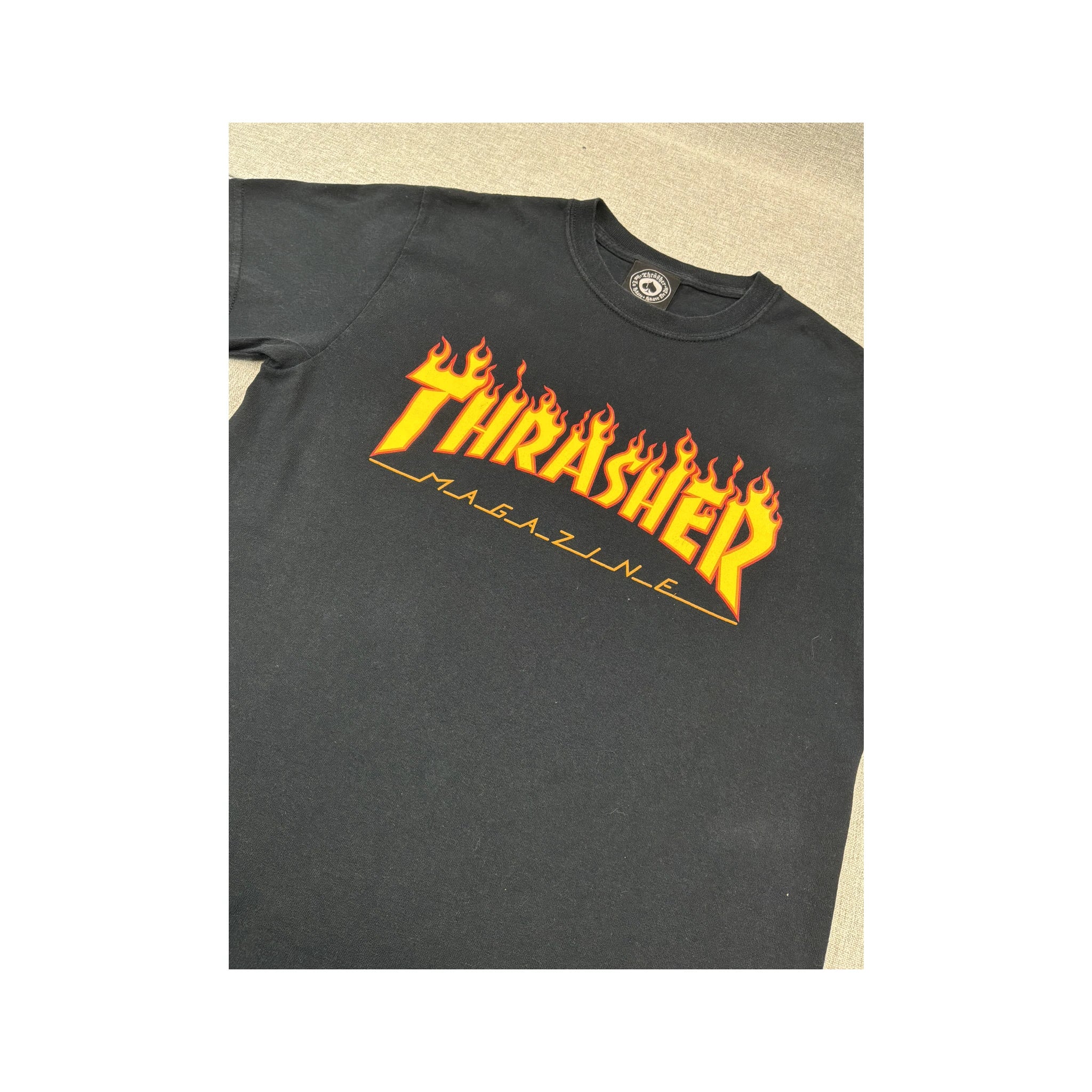 Thrasher Flame Logo Cotton Graphic T-Shirt