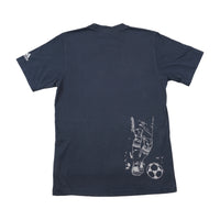 adidas Vintage Navy Cotton Soccer Graphic T-Shirt