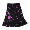 Vintage Black Pink Floral A-Line Skirt