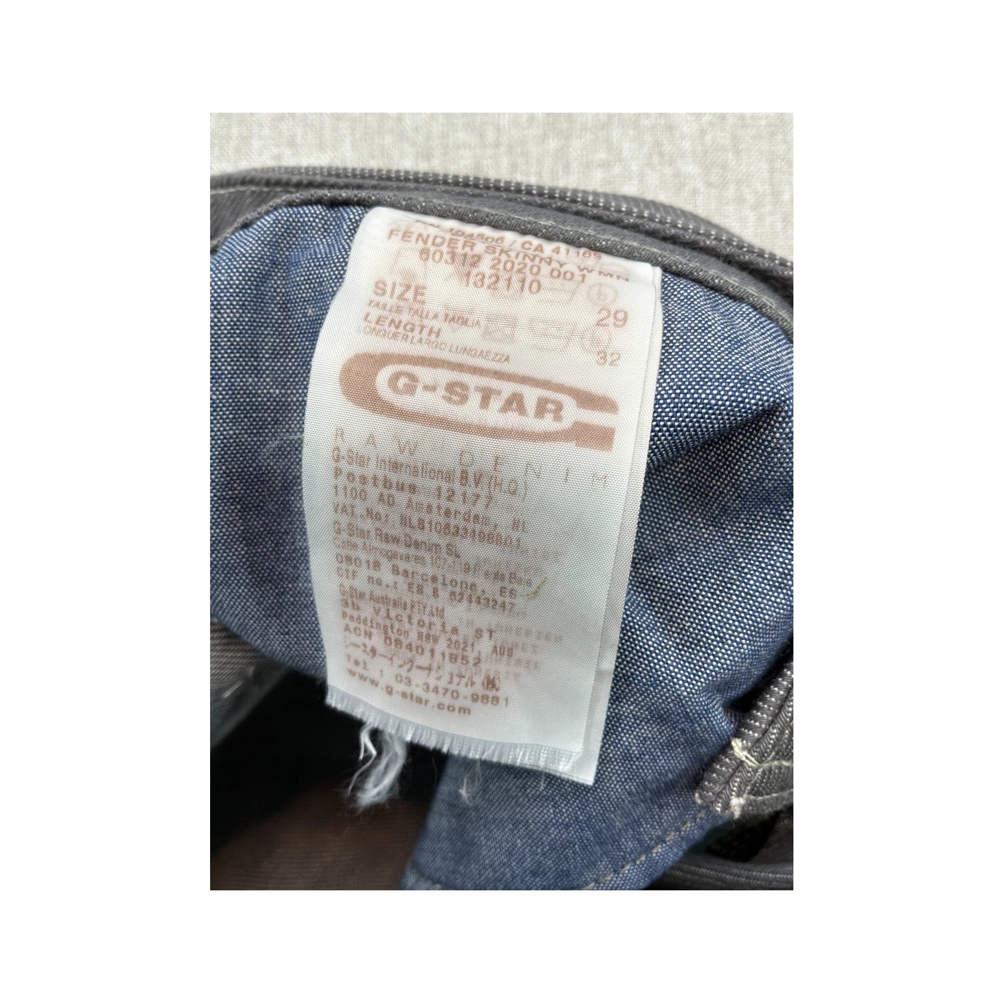 G-Star RAW Grey Articulated Knee Zipper Pocket Jeans