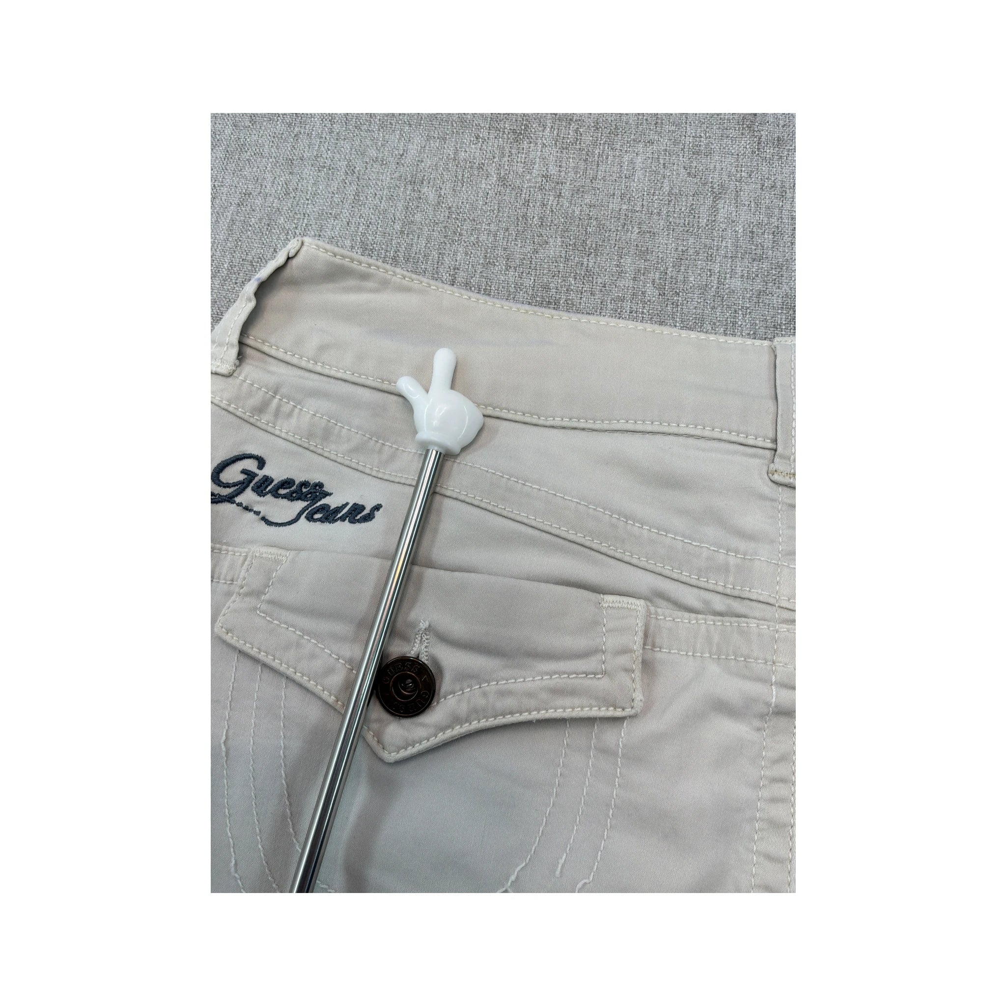 GUESS Y2K White Utility Mini Skirt