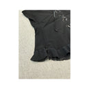 Pimkie Lace-Up Black Ruffle Cami Top
