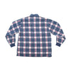 Vintage Blue Plaid Quarter Zip Pullover Shirt
