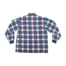 Vintage Blue Plaid Quarter Zip Pullover Shirt