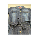 Vitamin Jeans Vintage Cotton Denim Tie Waist Shirt Dress