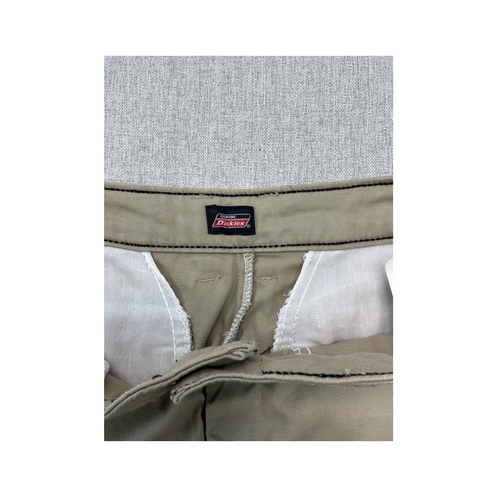 Dickies Mid-Rise Slim Fit Bootcut Cotton Blend Twill Khaki Work Pants