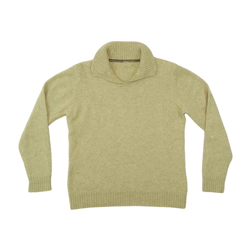 Vintage Olive Brown Turtleneck Knit Sweater