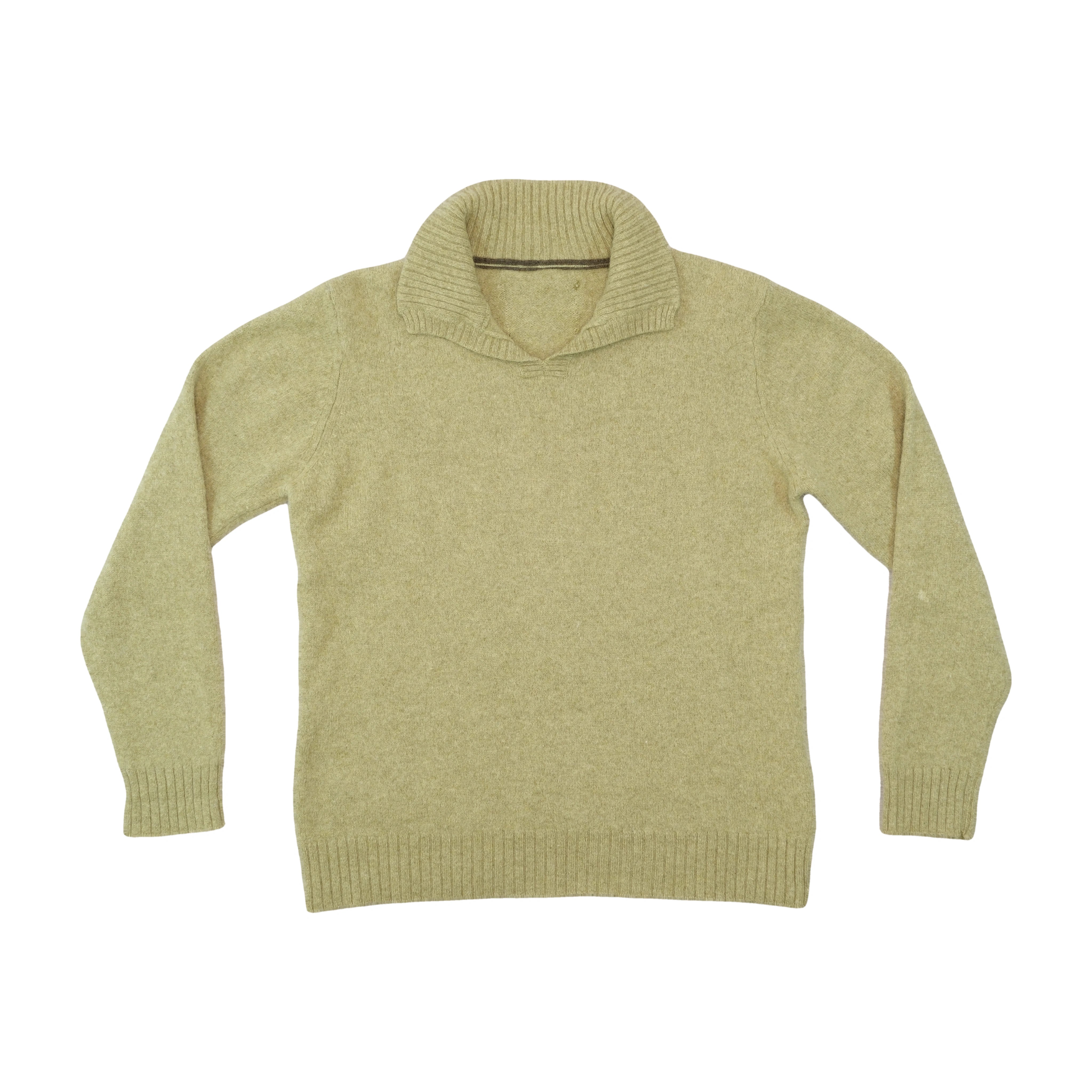 Vintage Olive Brown Turtleneck Knit Sweater