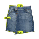 GAS Studded Button Front Denim Mini Skirt