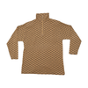 FALEZ Geometric Half-Zip Mock Neck Sweater