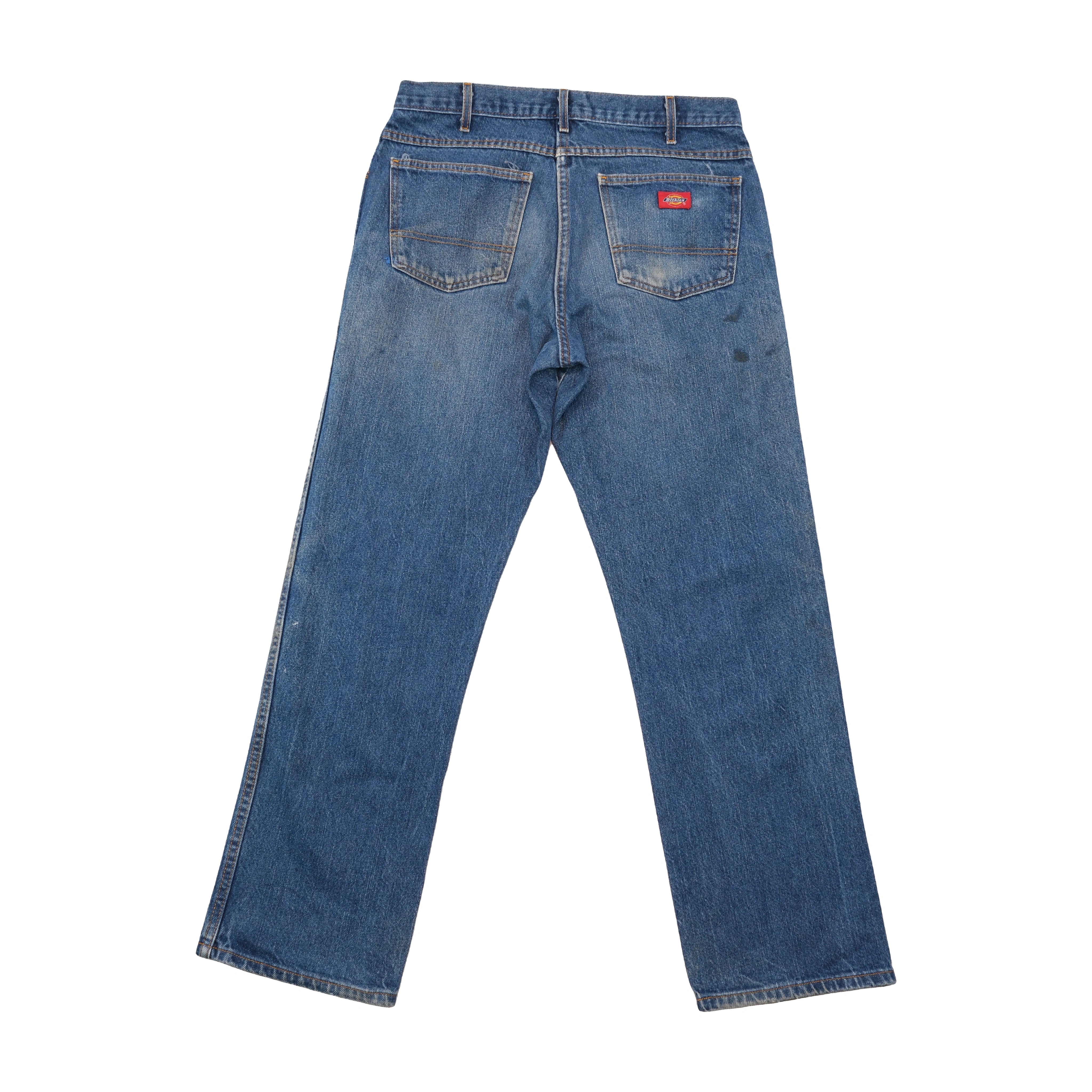 Calças de ganga Dickies vintage em algodão de perna direita Desbotados