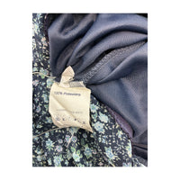 Marie Méro Floral High-Low Ruffle Hem Midi Skirt