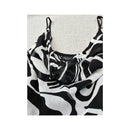 Specchio Abstract Print Cowl Neck Slip Dress