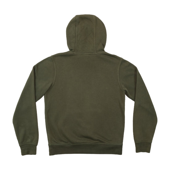 Nike Olive Green Cotton Blend Pullover Fleece Hoodie