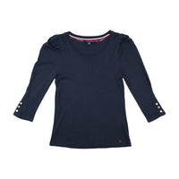Tommy Hilfiger Puff Shoulder Scoop Neck Shirt