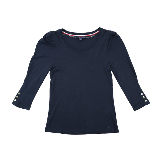 Tommy Hilfiger Puff Shoulder Scoop Neck Shirt
