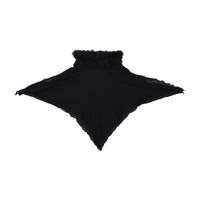 Oviesse Black Faux Fur Collar Poncho Capelet