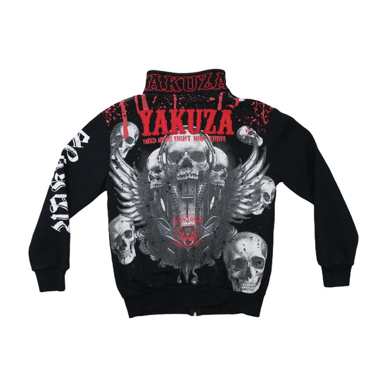 Yakuza 893 Track Jacket Skull Graphic Black L