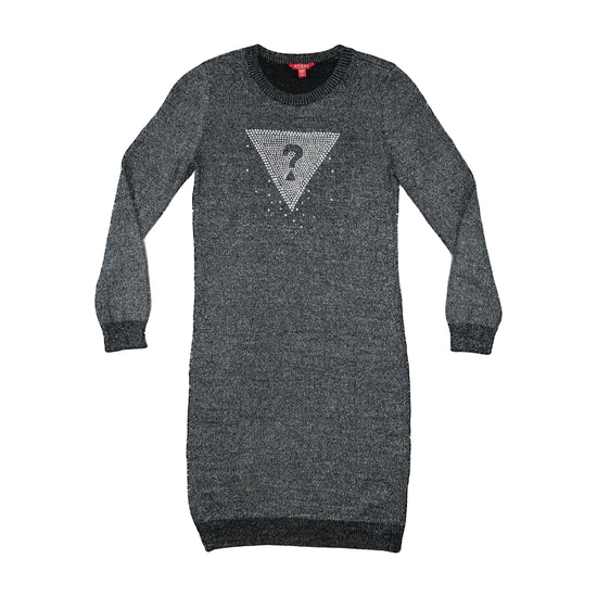 Guess Los Angeles Rhinestone Knit Dress Dark Grey XL