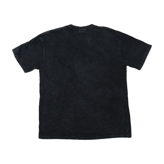 Vintage K-Pop Acid Wash Graphic T-Shirt Black XL