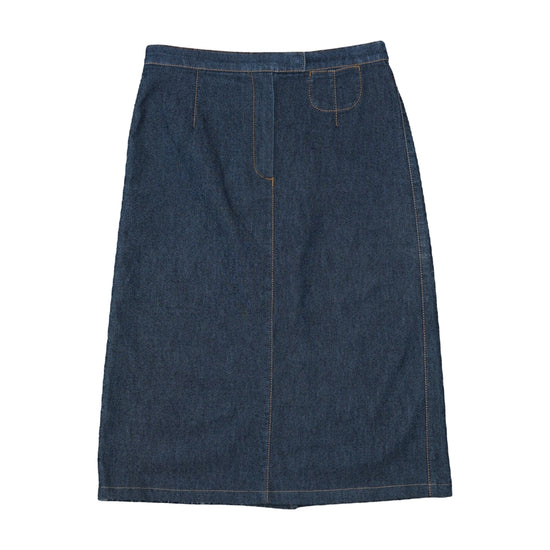 Hirsch Denim Midi Skirt Dark Indigo Blue S