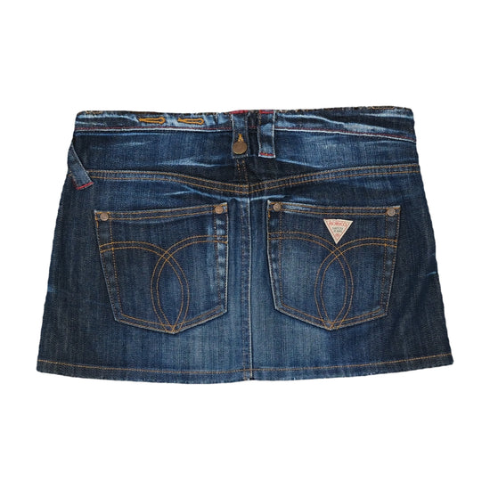 Fiorucci Safety Jeans Denim Mini Skirt Dark Indigo S