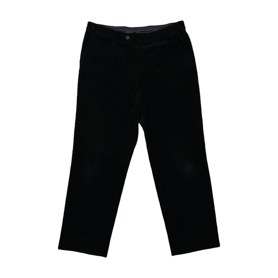 Walbusch Corduroy Trousers Straight Fit Black XL