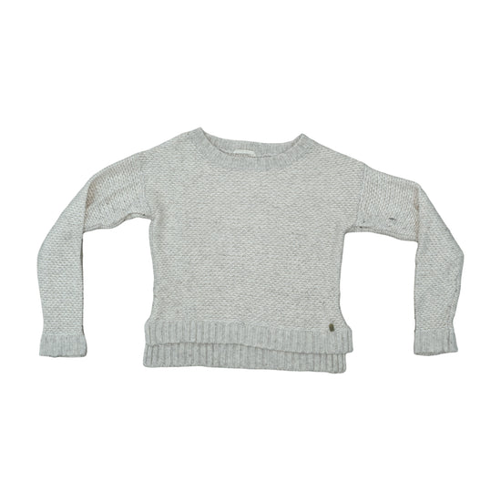GAS Cropped Knit Sweater Light Heather Gray