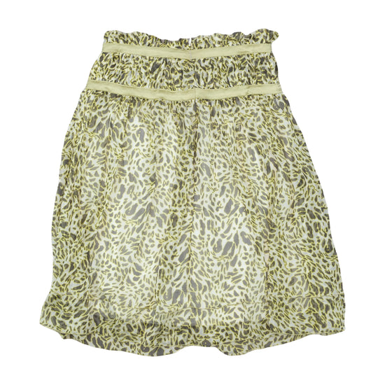 D.Exterior Animalier Silk Midi Skirt Green XS