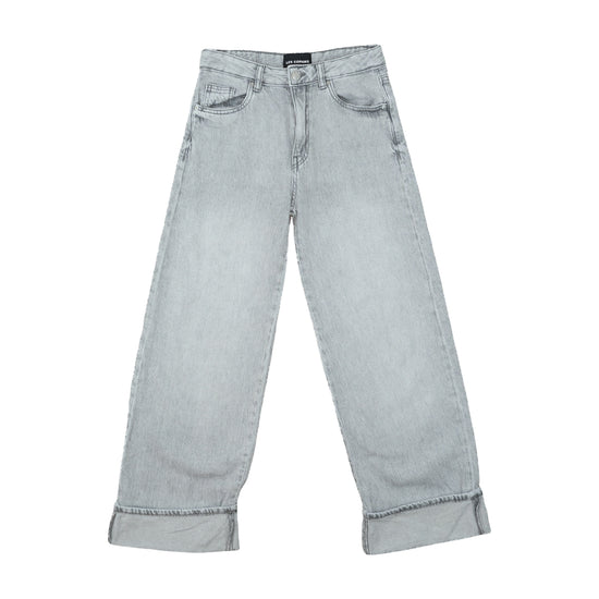 Les Copains Wide-Leg Jeans Acid-Wash Gray XS