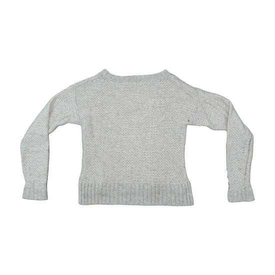 GAS Cropped Knit Sweater Light Heather Gray