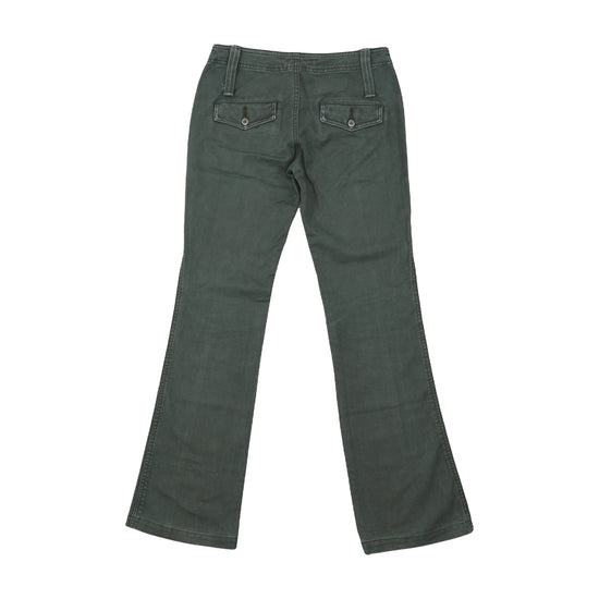 Diesel Low-Rise Flare Pants Faded Army Green S