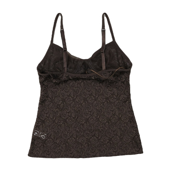 Vintage Y2K Lace Camisole Dark Chocolate Brown S