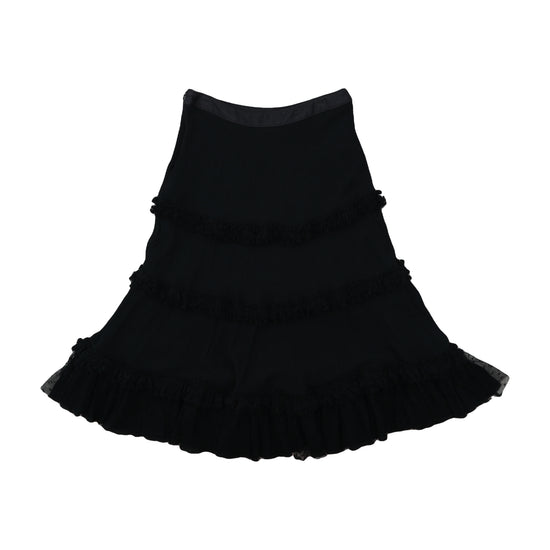 Milano Tiered Ruffle Skirt Black XS