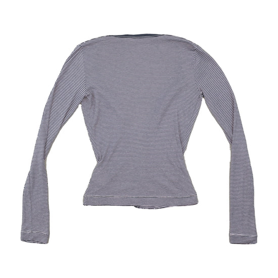 LIU·JO Striped Snap-Button Cardigan Navy
