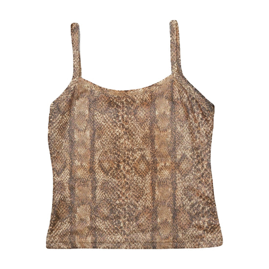 Vintage Y2K Snakeskin Print Camisole Brown