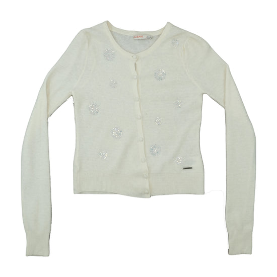 Liu Jeans by Liu Jo Sequin Cardigan Cream White S